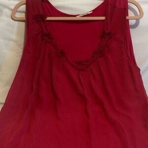 Tahari Hot Pink Magenta Barbiecore Sleeveless Tank Top